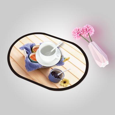 China Waterproof Custom Natural Color Printing Vinyl Restaurant Place Mats For Dining Room Table Place Mat for sale