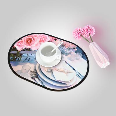 China 2023 Hot Sale Different Color Restaurant Place Mat Waterproof Double Faced Printed Table Mat for sale