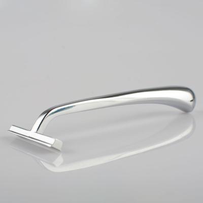 China Silver Luxury Twin Blades Label Brand Metal Twin Blades Razor Shaving Razor for sale