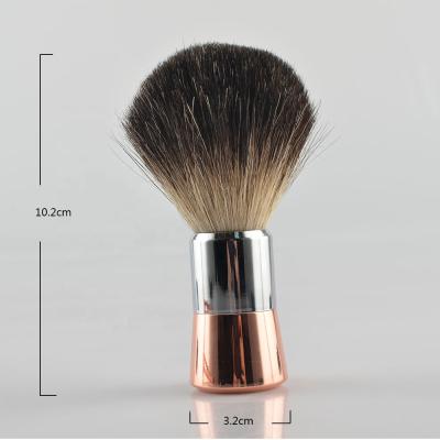 China Double Edge Razor Rose Gold Round Shape Metal Handle Shaving Safety Razor Brush for sale