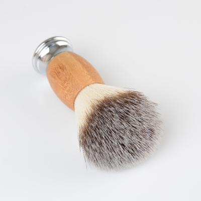 China China Manufacturer Customized Metal Stand Nylon Hair Double Edge Bamboo Shaving Brush for sale