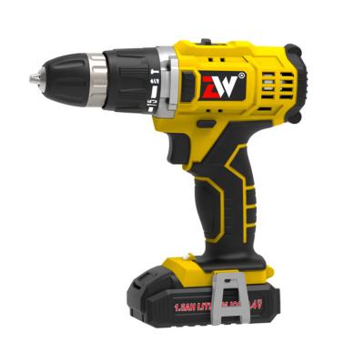 China 20.4V/21V Lithium Cordless Drill Driver Reachrgeable Screwdriver Impact Drill ZW-CDLI04 for sale