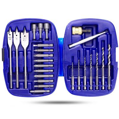 China 25-Piece Drill Screw Bit Set Shovel Drills Sockets With Storage Case T4D-DBS25A for sale