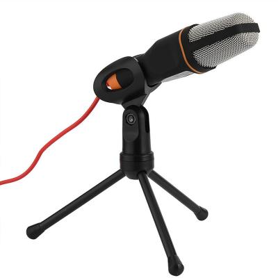 China Handheld Microphone Professional ABS 3.5mm Jack Wired Sound Stereo Mic With Stand Tripod For Desktop PC for sale