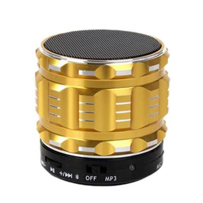 China Mini Portable Wireless Stereo Subwoofer Music Player Loudspeaker Metal Steel Speaker With MIC FM Radio TF Card Slot for sale