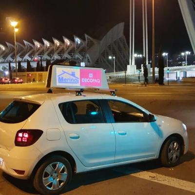 China Outdoor full color outdoor LED car taxi top led display p5 street advertising outdoor screen board sign for sale