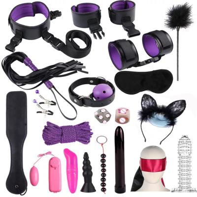 China Sponge 20 Pcs Under Bondage Kit Restraints Love Cuff Bed Bracelets Set For Couples Toys Bondage Costume for sale