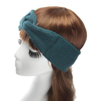 China Handmade knitted warm headband of new fashionable European American cross hair accessories for sale