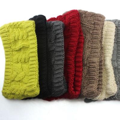 China Fashionable ladies wide and thick warm and thick headband knitted twist headband for sale