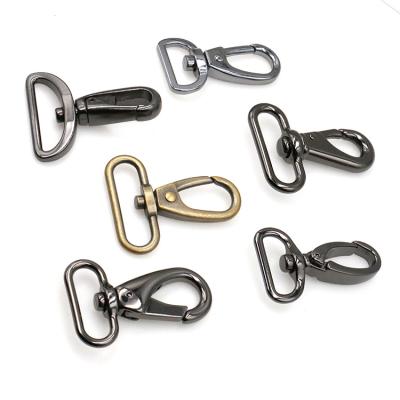 China Modern Durable High Quality Metal Bronze Charm Egg Shape 2.5 Cm Key Chain Bag Swivel Clasp Snap Hooks Carabiner For Handbag 40Mm Black for sale