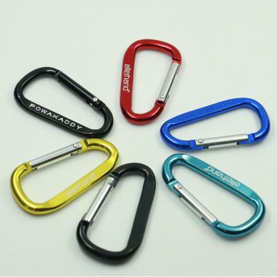 China Custom Heavy Industry Logo 8cm Large Flat Hanger Clip Clasps Manufactures Aluminum Camping Carabiners for sale