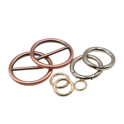 China Adjustable Metal Buckle O Ring Circle Bag Coat Ladies Belt Tri-Slip Durable Zinc Alloy Slides Adjuster For Women Jackets Bags Strap for sale