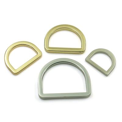 China Manufacturer Belt Strap Alloy Gold Silver Dull Gunmetal Metal D Shape Strap Durable Wholesale Ring Belt Buckle For Bag for sale