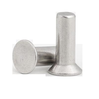 China Nickel Free & lead free solid round aluminum tubular dome countersunk rivet full head stainless steel rivet for sale