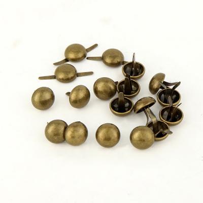 China Nickel Free & Decorative Leather Rivets and Metal Studs Two Fork Set Hardware Handbag Garment Head Ball Set Gold Feet Rivets Custom Lead Free for sale