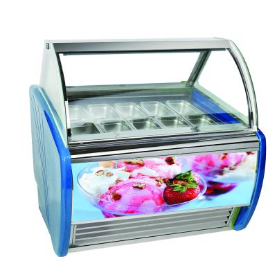 China Single-temperature Small Mini Green&Health Ice Cream Display Refrigerator Cashier Cabinet Price for sale