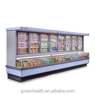 China Double-temperature supermarket double temperature display refrigerator freezerr with large capacity for sale