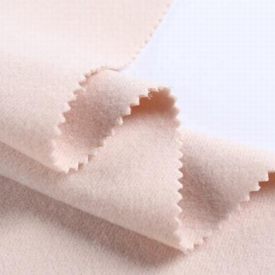 China T/R 380GSM 150D Double Faced Twill Brushed Polyester Spandex Woven Double Face Overcoat Fabric Wholesale for sale