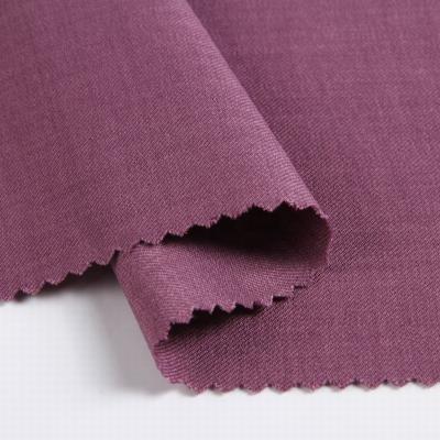 China Double Faced Double Faced 100% Polyester Twill 4 Way Stretch Plain Dye Woven Dacron Stretch Fabric Clothes Polyester For Dress Or Pants for sale