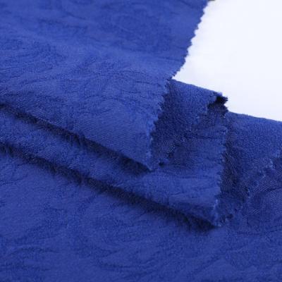 China Plain nylon dye blue 250gsm 10s R/N/SP rayon stretch jacquard grosgrain woven fabric for apparel for sale