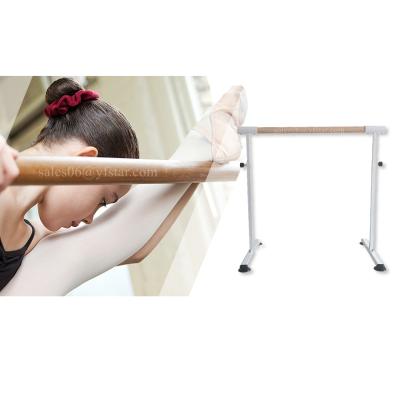 China Height Adjustable and Movable Adjustable Ballet Barre Freestanding Home Dance Beech Wood Exercise Pole for Barre Fitness for sale