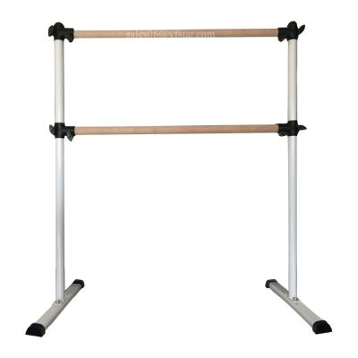 China Adjustable Free Height Beech Wood Ballet Barre for Home or Studio, Adjustable Height Dance Exercise Bar for Stretching and Balancing for sale