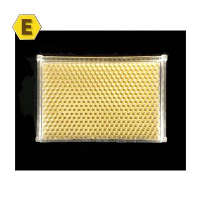 China 500g Non-Toxic Transparent Plastic Honey Cassette Comb Honey Box With Wax Base for sale