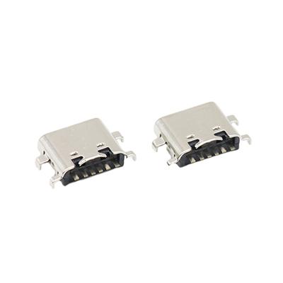 China Wholesale USB 3.1 Stainless Steel Shell Type C Usb 1.6mm C 6PIN smt Type C Board Connector smt for sale