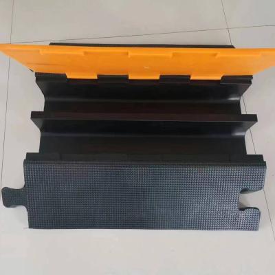 China Cable Ramps 1 Pack 2 Channel Rubber Cable Protectors Cable Protection Ramps Cable Covers for sale