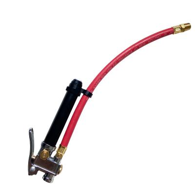 China manufacture china factory brass tire pressure inflator air releave flexible hose with protective rubber jacket 52*8*2.5cm for sale