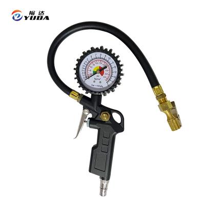 China Heavy Duty Tire Inflator Dial Car Tire Inflator Pressure Gas Gauge Set Auto Repair Tools for sale