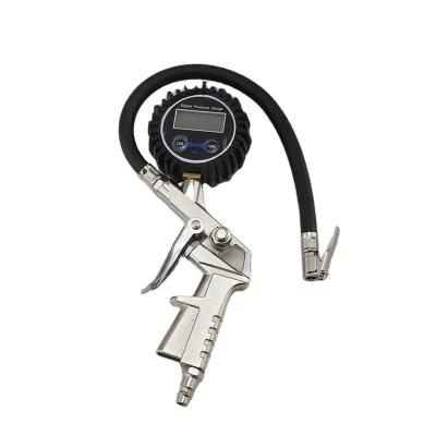 China Digital Metal Body Tire Air Pressure Gauge Metal Tire Inflator for sale