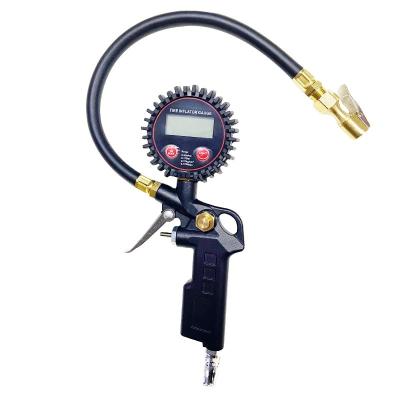 China Digital Metal Body Tire Air Pressure Gauge Metal Tire Inflator for sale