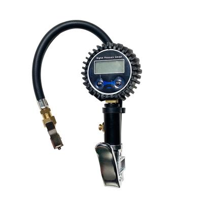 China Digital Metal Body Tire Air Pressure Gauge Metal Tire Inflator for sale