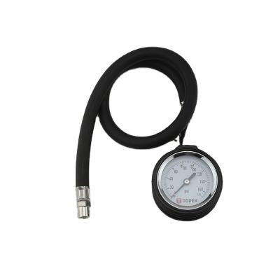 China Mini Portable Metal Tire Air Pressure Gauge Metal Body Dial Tire Gauge for sale