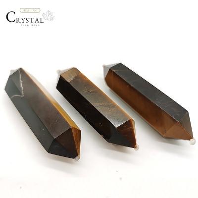 China Europe Wholesale Home Decor Quartz Eye Crystal Wand Points Healing Wands Natural Stone Tiger Eye for sale