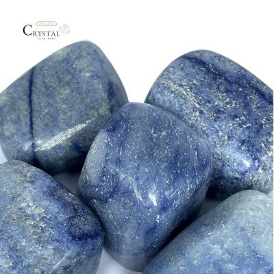 China Wholesale Natural Polished Tumble Stones From Europe Gem Stone Crystal Blue Aventurine for sale