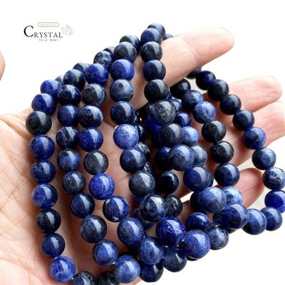 China Wholesale Amazon CLASSIC Supplier 6mm 8mm 10mm 12mm 3D Polished Natural Stone Pixiu Blue-velns Bracelet for sale