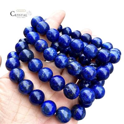 China CLASSIC Home Custom Makers Directly Hand String Frosted Lapis Lazuli Bracelet Optimization Green Gold Beads for sale