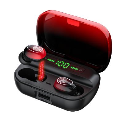 China Gaming Earbuds 2021Hot Selling Long Playtime Battery Level LED Display Charging Case Built-in MIC BT Headset Wireless Earphone With Power Bank for sale