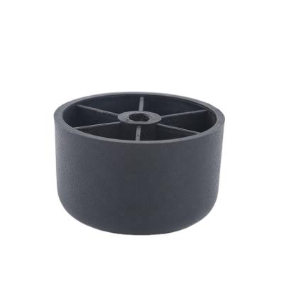 China Contemporary Professional Accessories Supplier M6 Screw Hanger Black Cone Plastic Cabinet Leg Inserts for sale