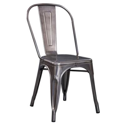 China Tolixs Color Metal Chair Low Price Stackable Industrial Metal Chair Industrial Classic Rustic Style Bistro Chair Italian Factory for sale