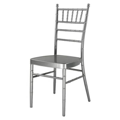 China Contemporary Popular Silver Iron Chiavari Events Tiffanychairs Luxury Chairs For Wedding for sale