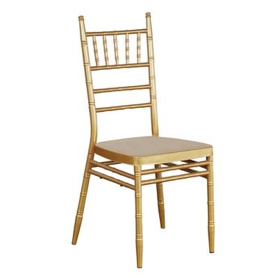 China Contemporary Gold Chiavari Wedding Event Center Chairs Low Price Stacking Tifany Sillas for sale