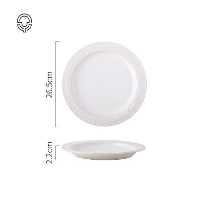 China Restaurant Supply Disposable European Style Ceramic Steak Dish Luxury Pasta Dinner Dishes For Restaurant for sale