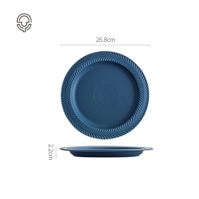 China Direct Disposable Nordic Ceramic Dishes Dinner Dishes Ceramic Restaurant Black Hotel Factory Factory Porcelain Dish Sets for sale