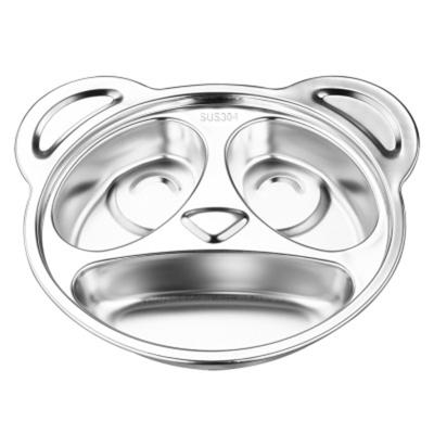 China Sustainable Eco Friendly SUS 304 Stainless Cardboard Shape Children Kids Dinner Candy Animal Cake Dishes Dishes for sale