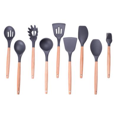 China Sustainable Food Grade Cooking 11 PCS Tooling Heat Resistant Silicone Kitchen Utensil Set for sale