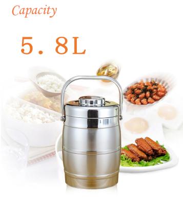 China Large Size Sustainable Food Container Food Carrier Curve Type Stainless Steel Storage for sale