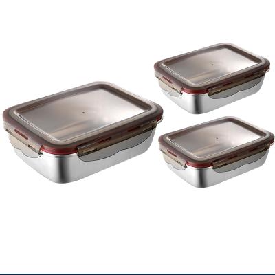 China Stainless Steel Leakage Bento Tiffin Box Food Grade Proof Food Freshness Storage Container Student Take Out Lunch Box for sale